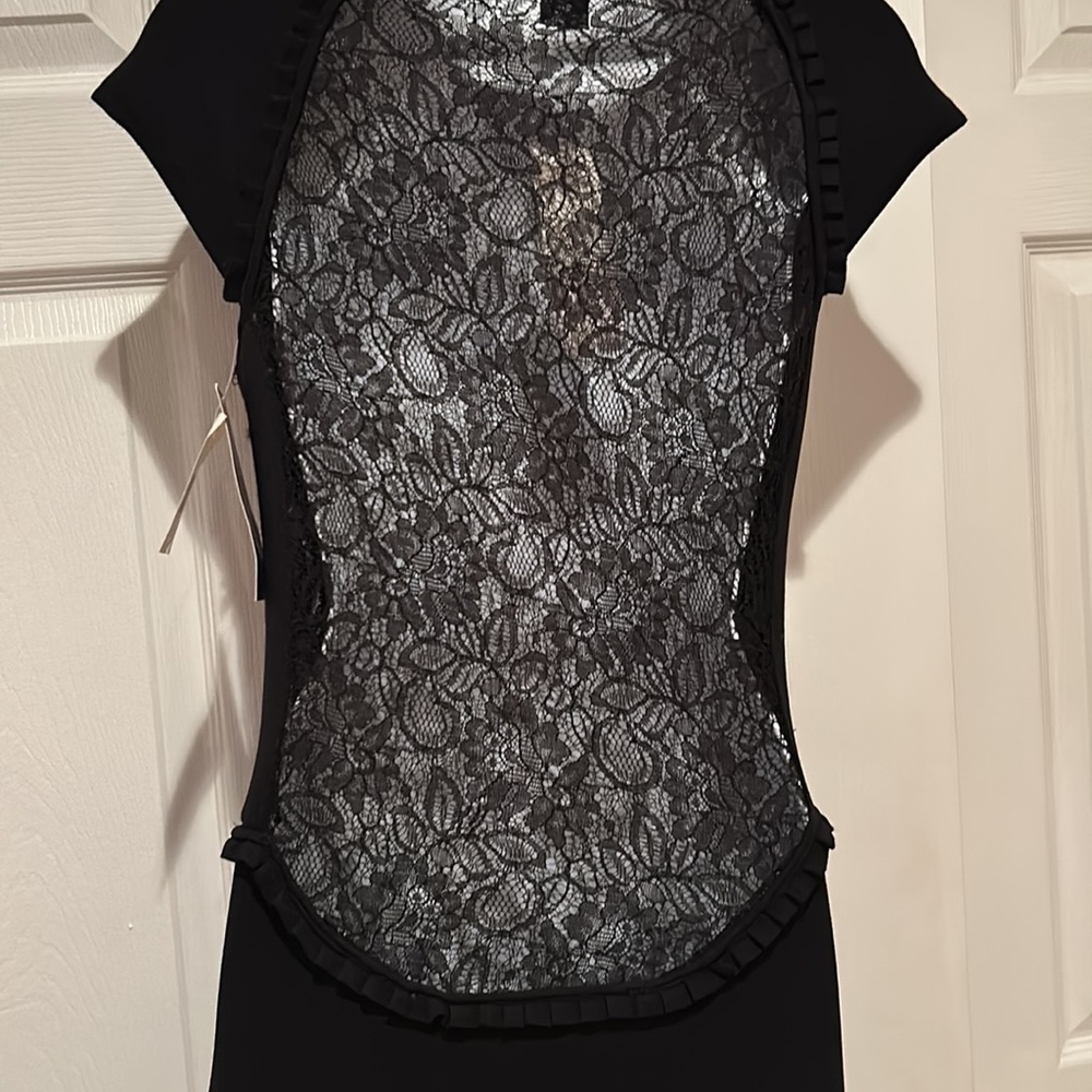 NWT French Connection Women's Lace Back Dress - Above knee, mini | Black | Sz8